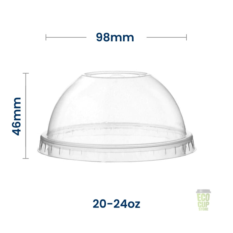 Dome PET Lid with Straw Slot