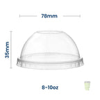 Dome PET Lid with Straw Slot