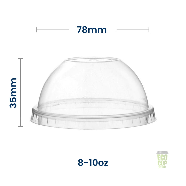 Dome PET Lid with Straw Slot