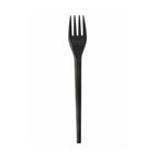 Reusable Black Plastic Cutlery