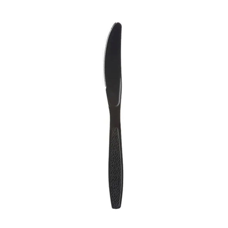 Reusable Black Plastic Cutlery