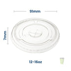 Flat PET Lids with Straw Slot