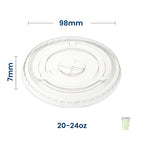 Flat PET Lids with Straw Slot
