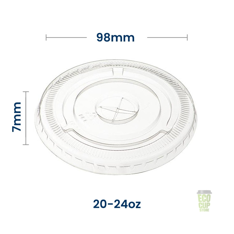 Flat PET Lids with Straw Slot