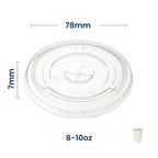 Flat PET Lids with Straw Slot