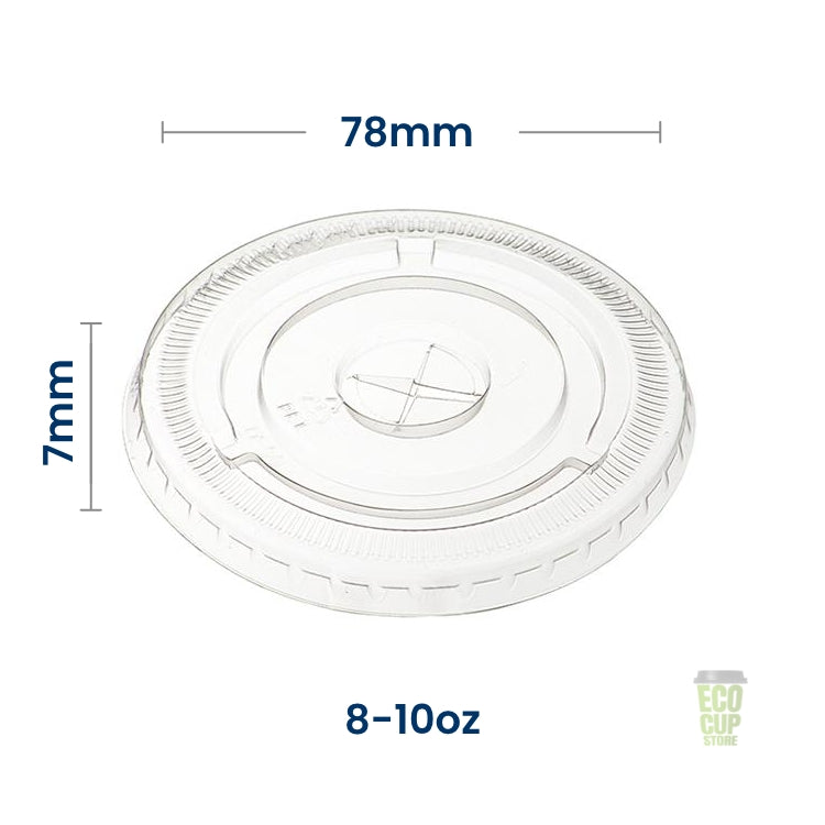 Flat PET Lids with Straw Slot