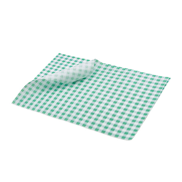 Green Chequered Greaseproof Sheet
