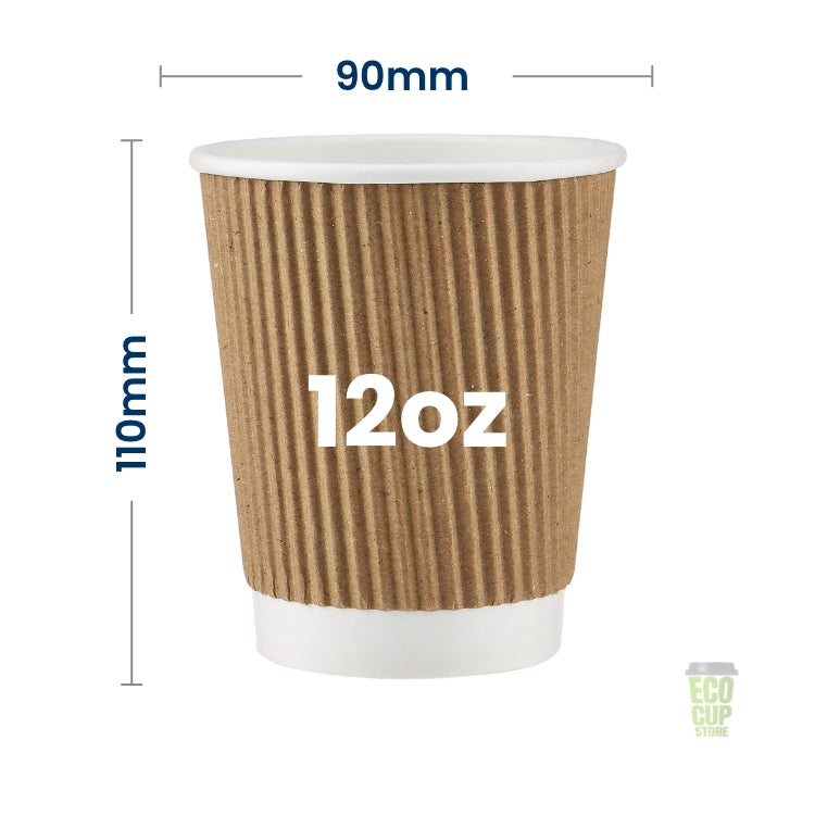 Triple Kraft Ripple Wall Cups
