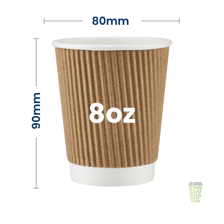 Triple Kraft Ripple Wall Cups