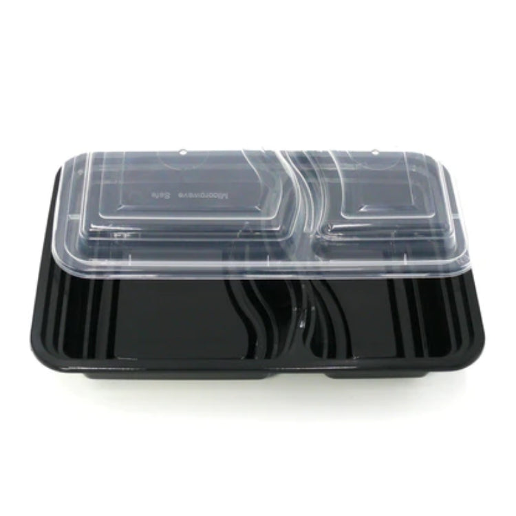 Black Base 2-Compartment Deep HD Container