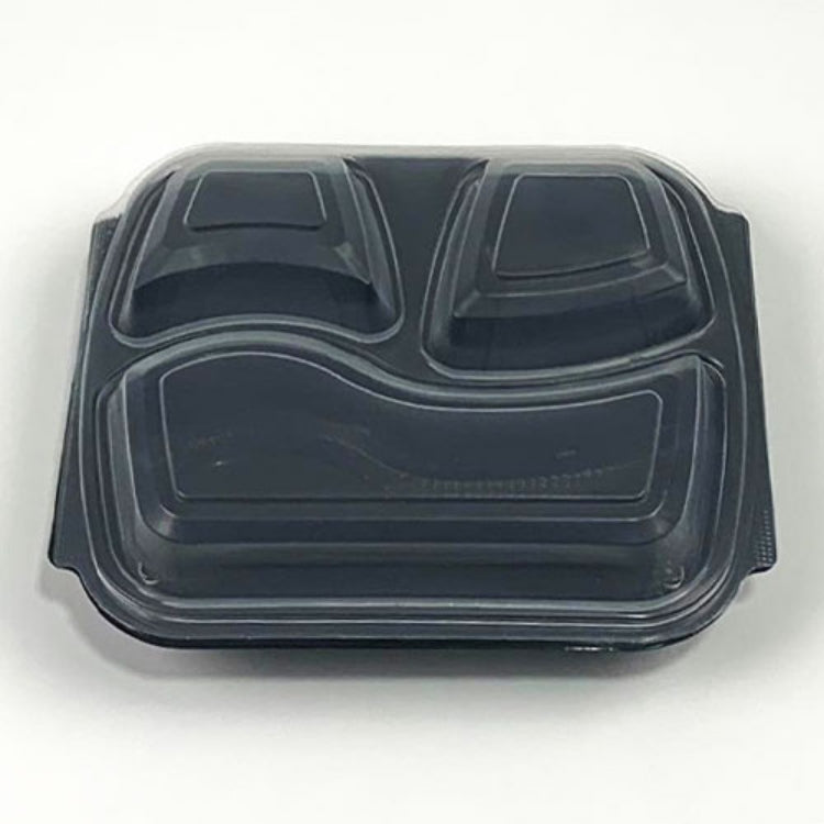 Black Base 3-Compartment Deep HD Container