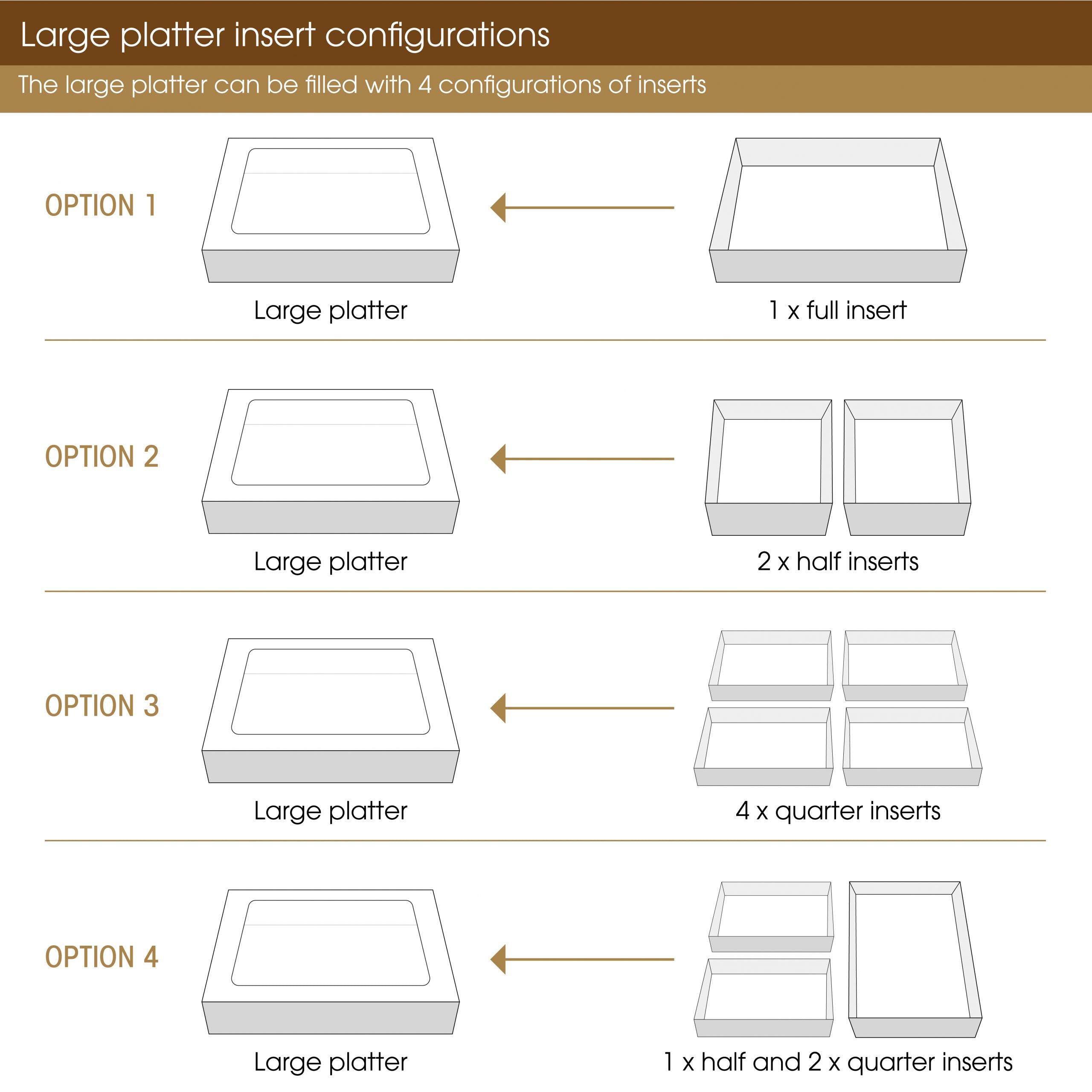 Kraft Platter Half Tray Insert