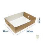 Kraft Platter Half Tray Insert