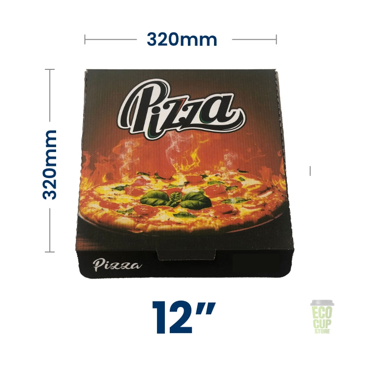 Black Printed Pizza Boxes