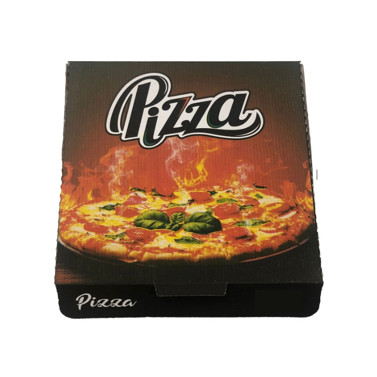 Black Printed Pizza Boxes