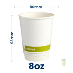 Double Wall ‘Planet’ PLA White Paper Cup