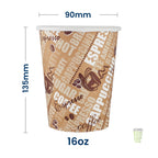 Brown Bean Single Wall Cups