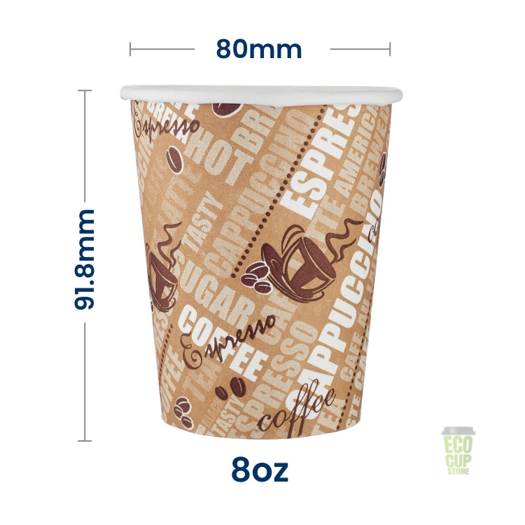 Brown Bean Single Wall Cups