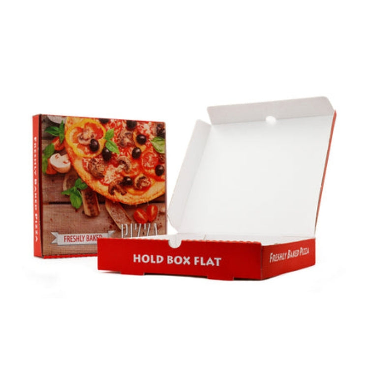 Red Printed Pizza Boxes