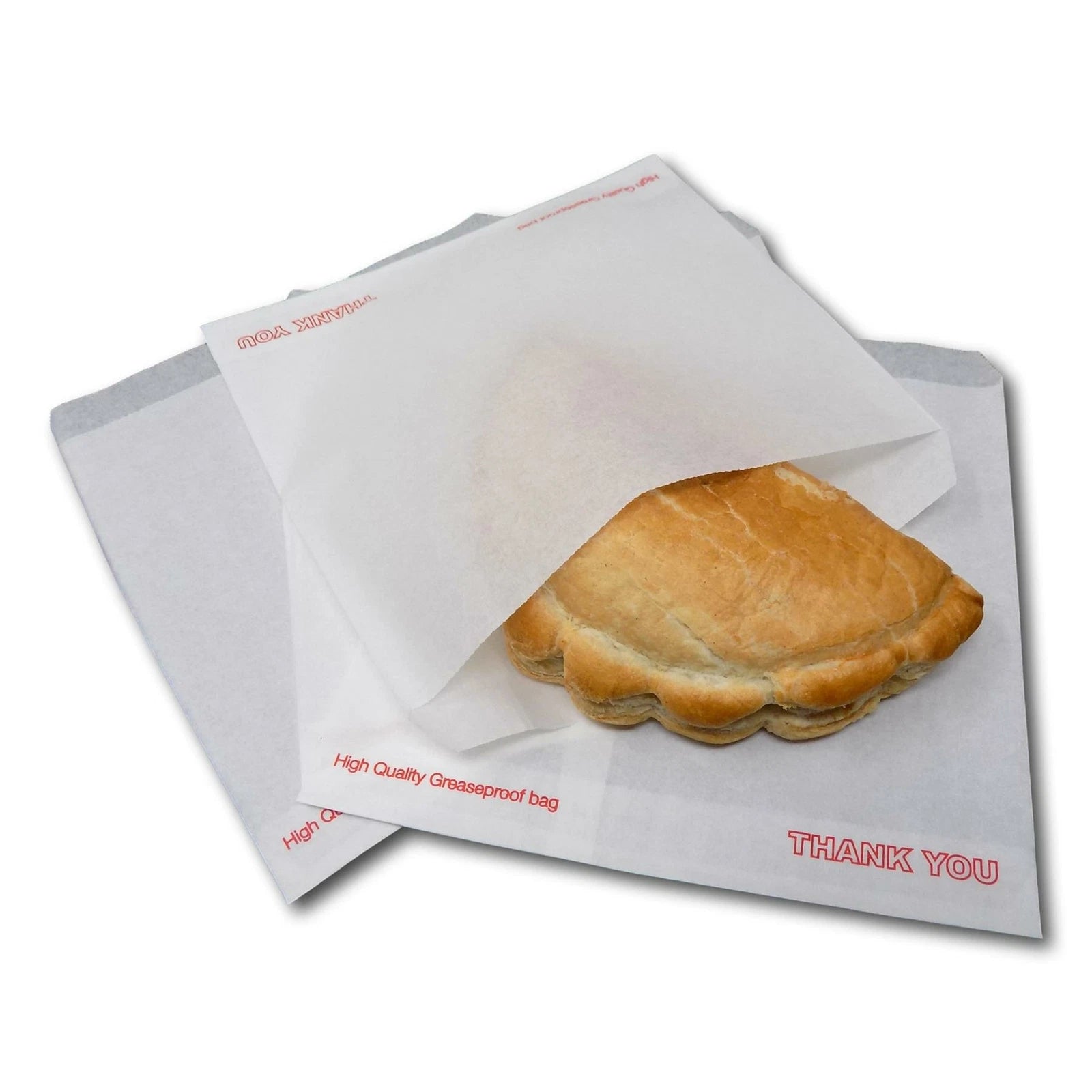 White Greaseproof  "THANK YOU" Paper Bags