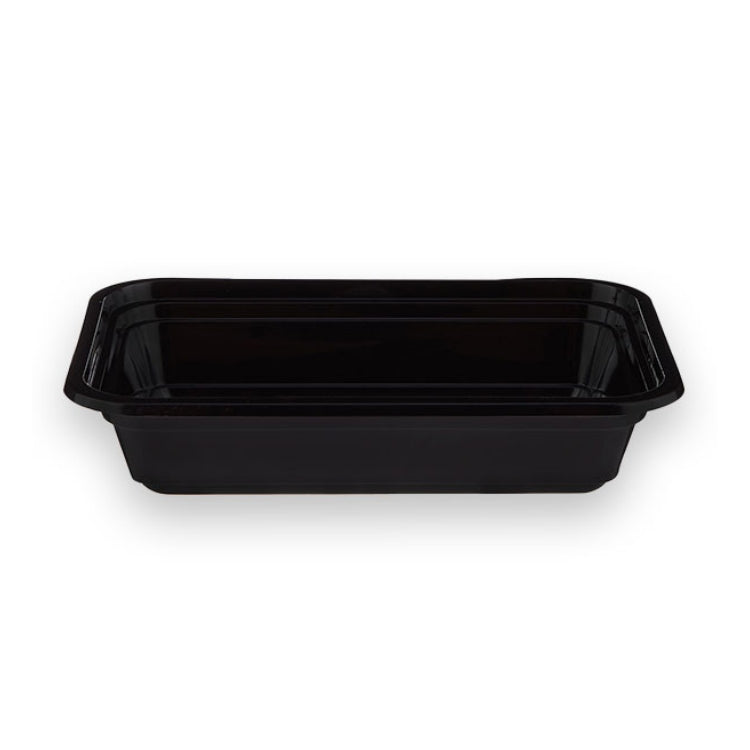 Black Base Microwavable Rectangular Container