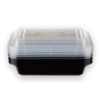 Black Base Microwavable Rectangular Container