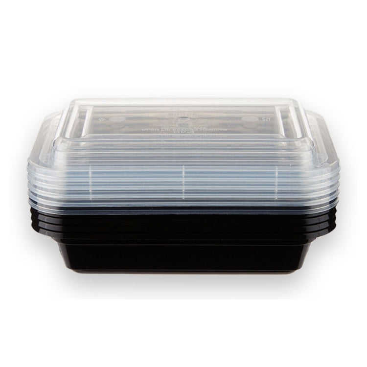Black Base Microwavable Rectangular Container