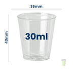 CE Plastic Recyclable Shot Glasses