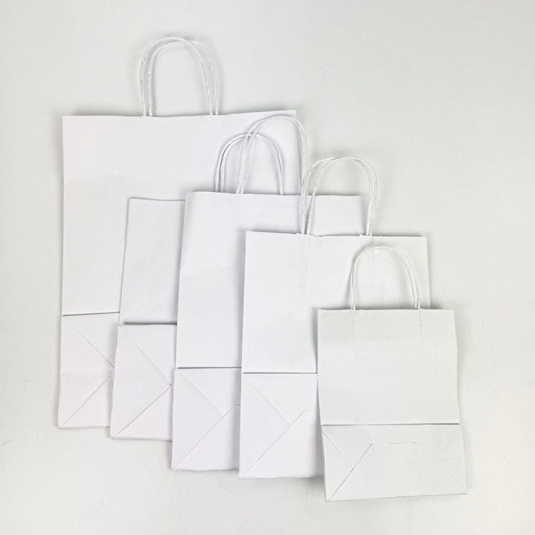 White paper bag with Twisted Handles