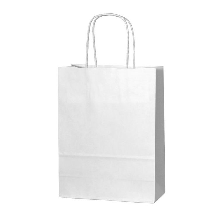 White paper bag with Twisted Handles