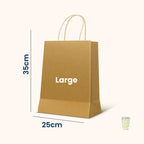 Brown paper bag with Twisted Handles