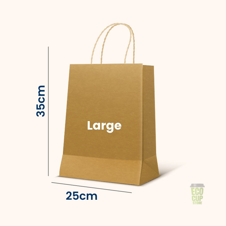 Brown paper bag with Twisted Handles