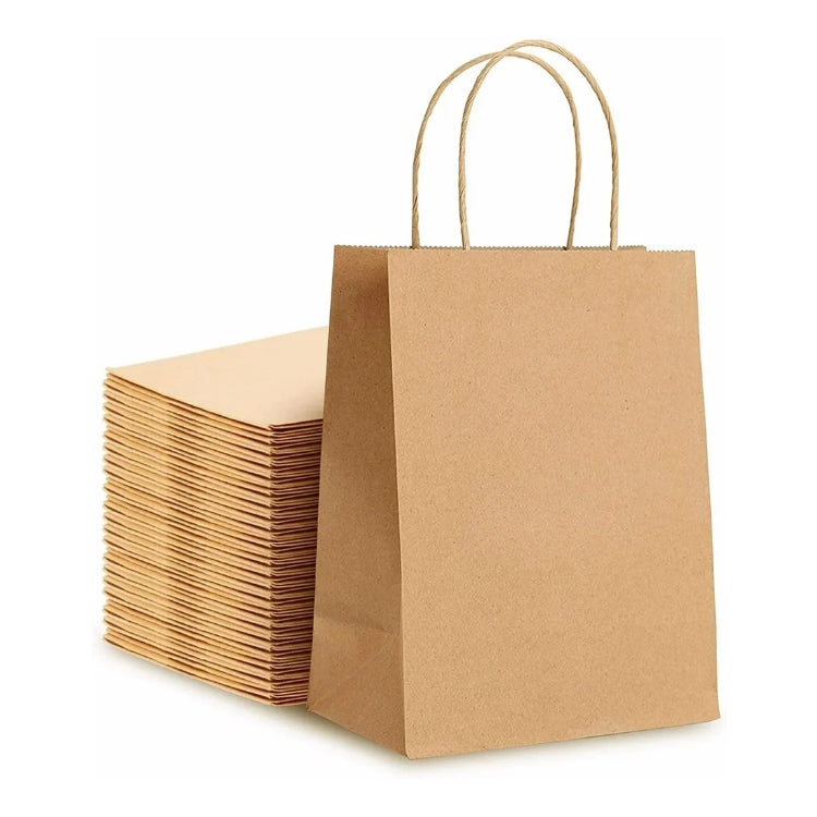 Brown paper bag with Twisted Handles