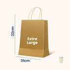 Brown paper bag with Twisted Handles