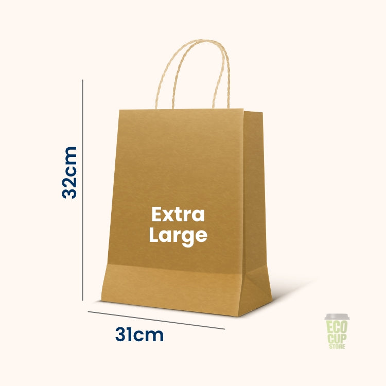 Brown paper bag with Twisted Handles