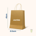 Brown paper bag with Twisted Handles