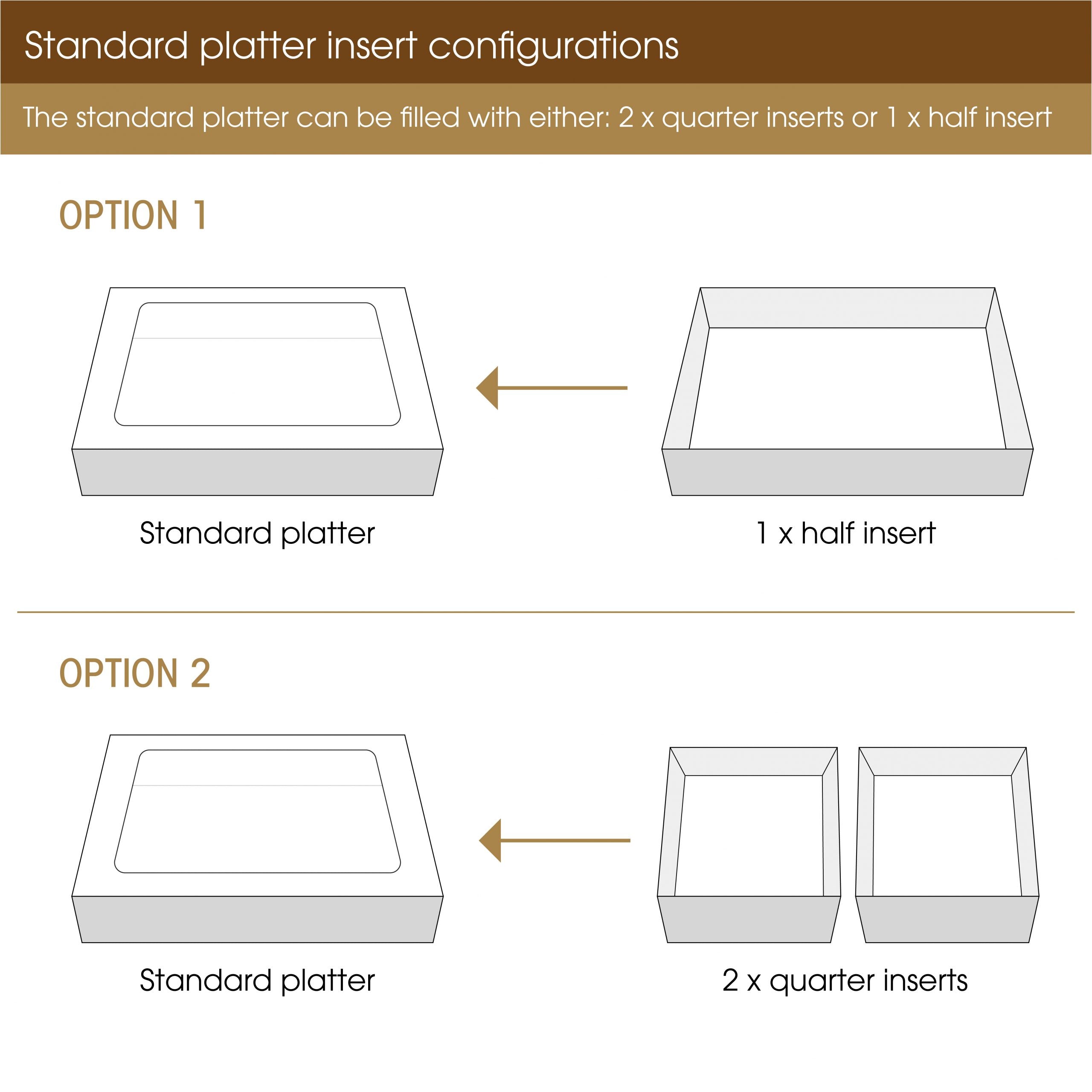 Kraft Platter Quarter Tray Insert