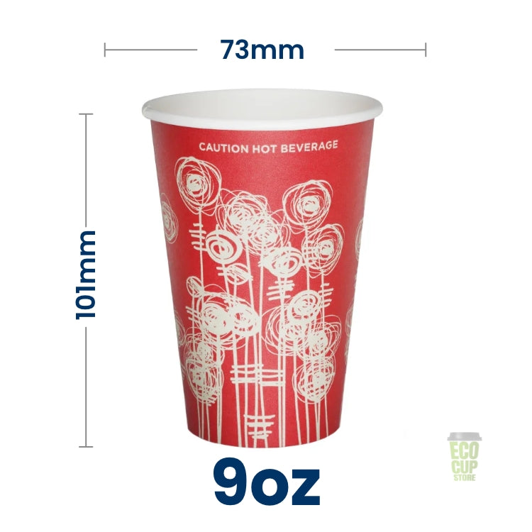 Red Swirl Paper Cup