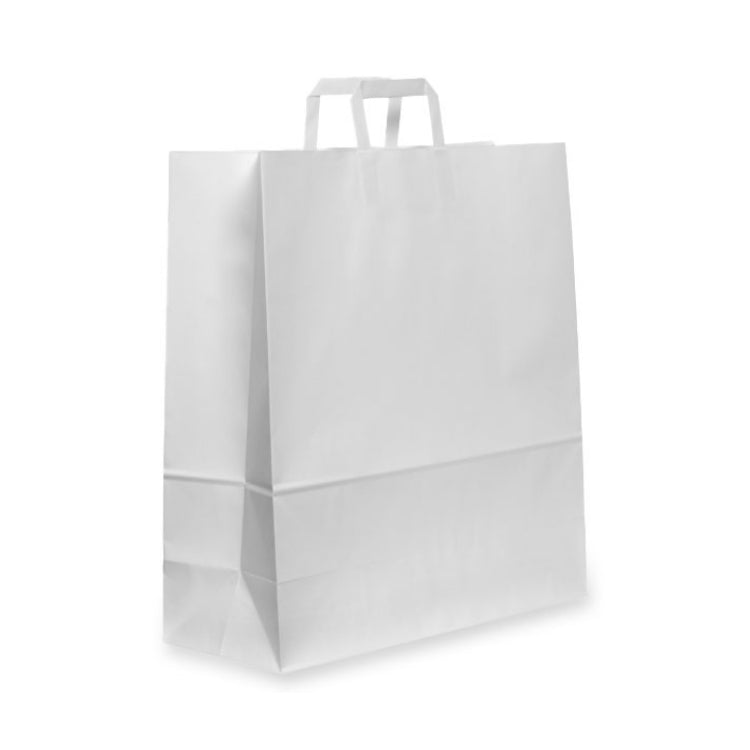 White Paper SOS Bags with Outside Handle