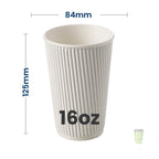 Triple White Ripple Wall Cups