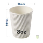Triple White Ripple Wall Cups