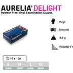 Aurelia Delight Blue PF Vinyl Gloves