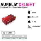 Aurelia Delight PD Clear Powdered Vinyl Gloves