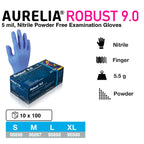 Aurelia Robust 9.0 Powder Free Nitrile Gloves
