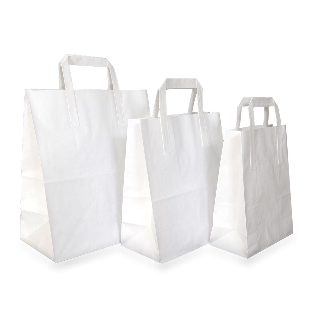 White Paper SOS Bags with Outside Handle